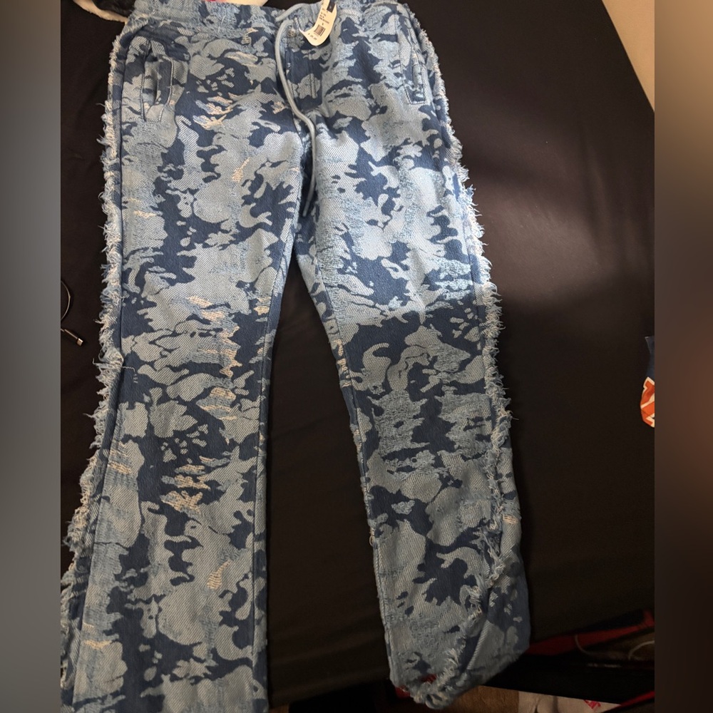 Men’s Blue Camouflage Jeans